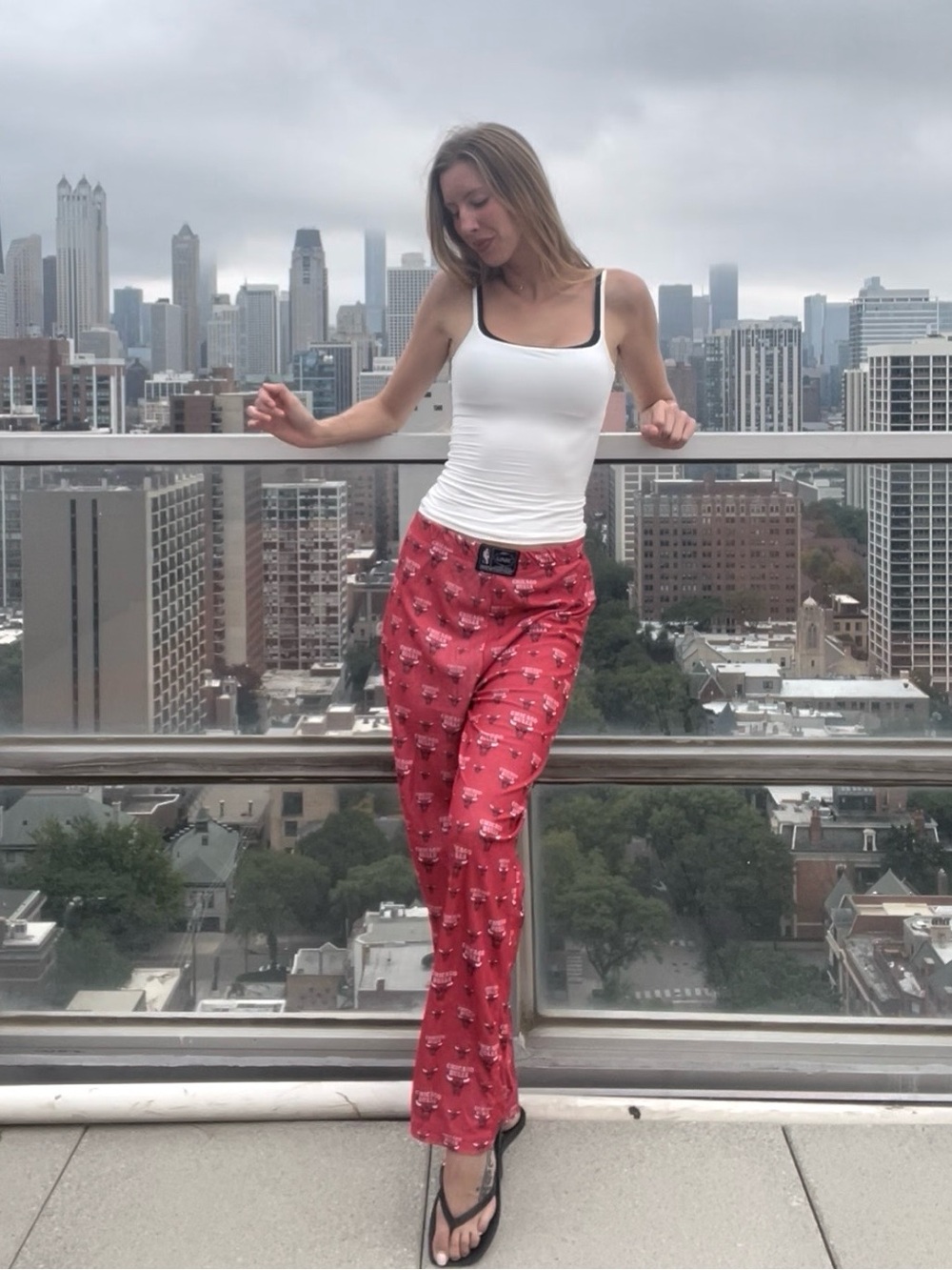 Chicago Bulls Red Women's Pajama Pants
